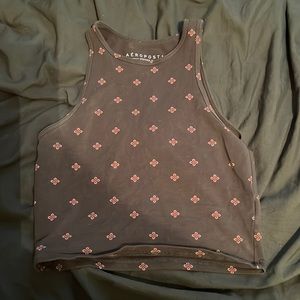 green and pink cropped tank top from aeropostale